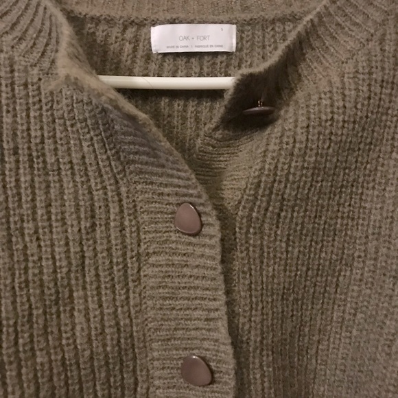 Oak+Fort Cropped Button Sweater - Picture 3 of 4